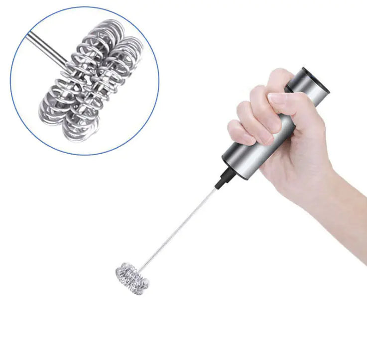 Electric Milk Frother and Handheld Mixer for Kitchen