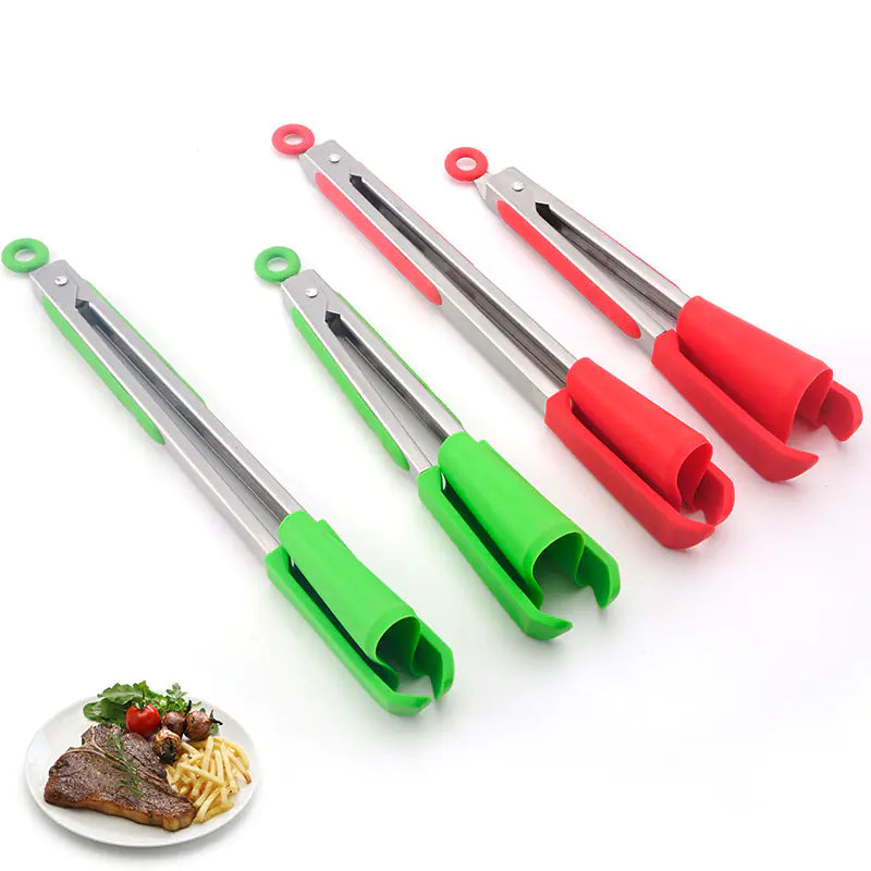 9-Inch and 12-Inch Silicone Food Tongs Kitchen Tool