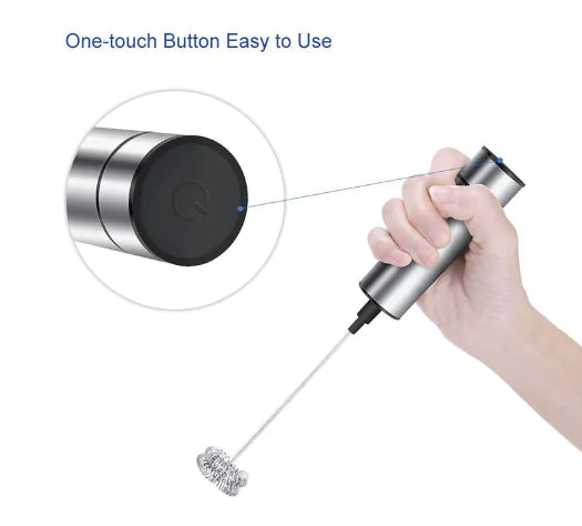 Electric Milk Frother and Handheld Mixer for Kitchen