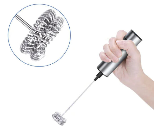 Electric Milk Frother and Handheld Mixer for Kitchen