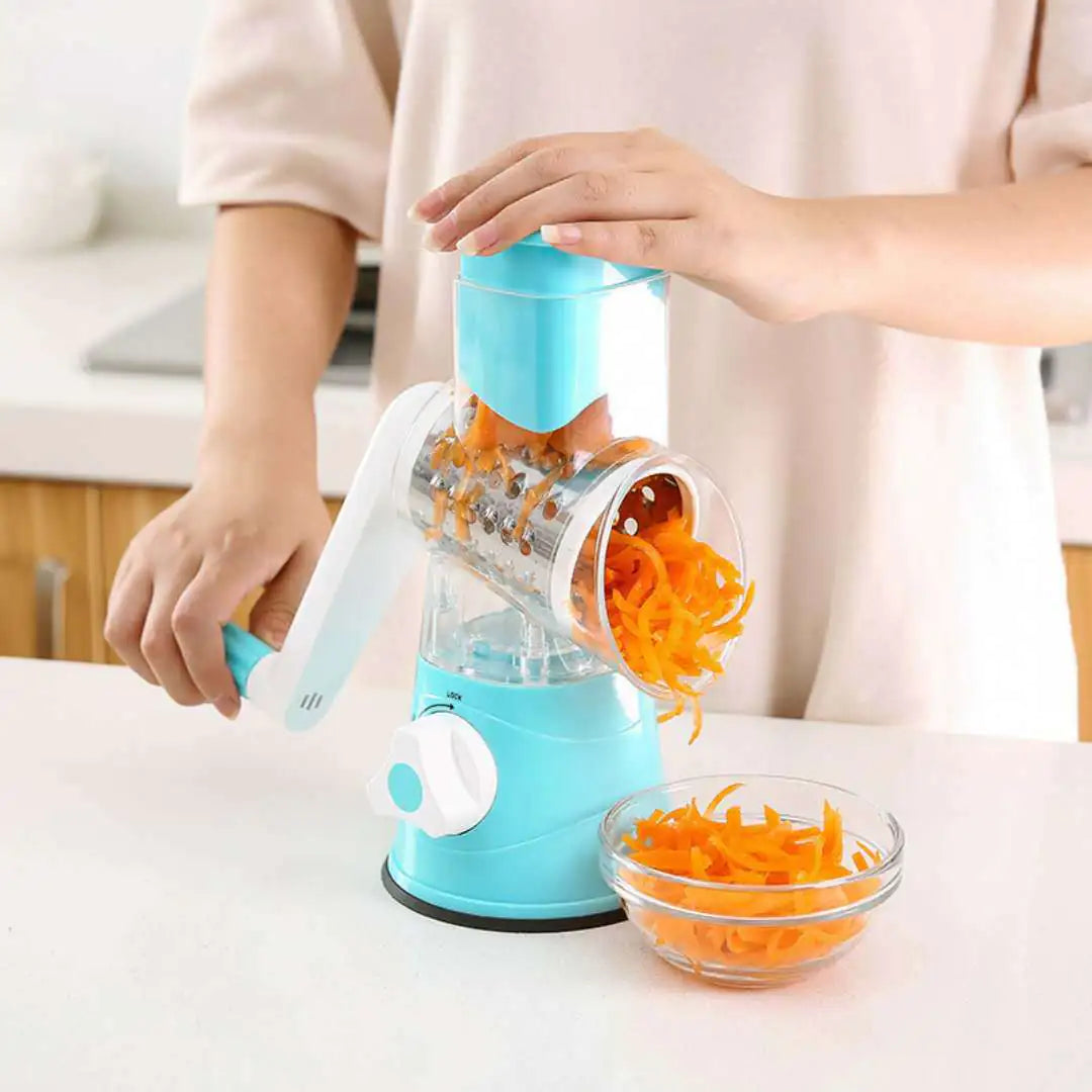3-in-1 Hand Crank Vegetable Cutter and Shredder